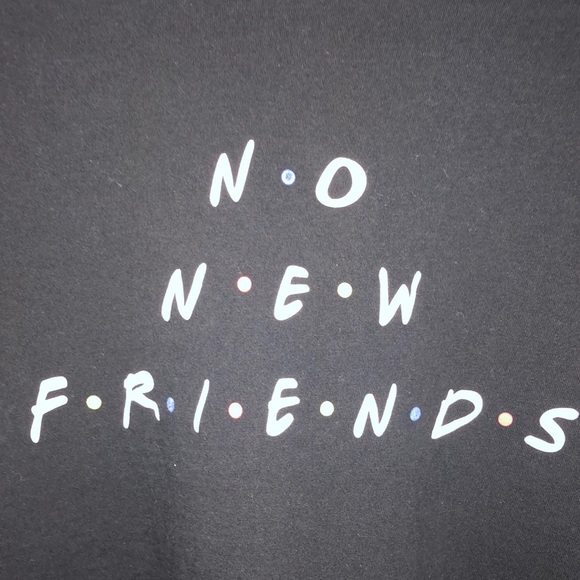 Franchise LA No New Friends T Shirt Black - Picture 3 of 7